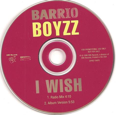 Barrio Boyzz I Wish 1996 Cd Discogs
