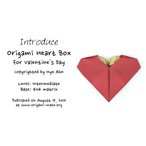 Introducing An Origami Heart Box For Valentines Day Origami Heart