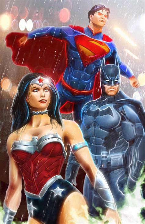 Justice Trinity Batman Wonder Woman Superman By Nemonova Wonder