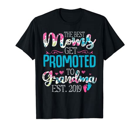 Promoted To Grandma Est 2019 New Grandma T Shirt Mothes Day