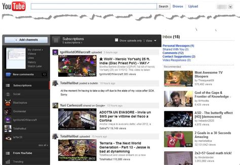 Display The Inbox On The Youtube Frontpage Ghacks Tech News