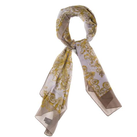 Versace Flower Print Silk Scarf 392850201 99 Liked On Polyvore