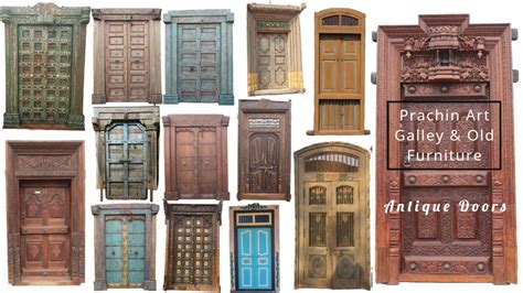 Chettinad Wood Old Handmade Antique Indian Doors Heritage Entrance