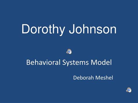 Ppt Dorothy Johnson Powerpoint Presentation Free Download Id 3189394