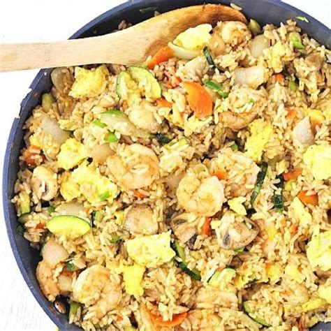 Shrimp Fried Rice With Zucchini And Mushrooms • Now Cook This