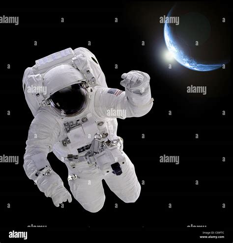 Astronaut In Space Stock Photo Alamy