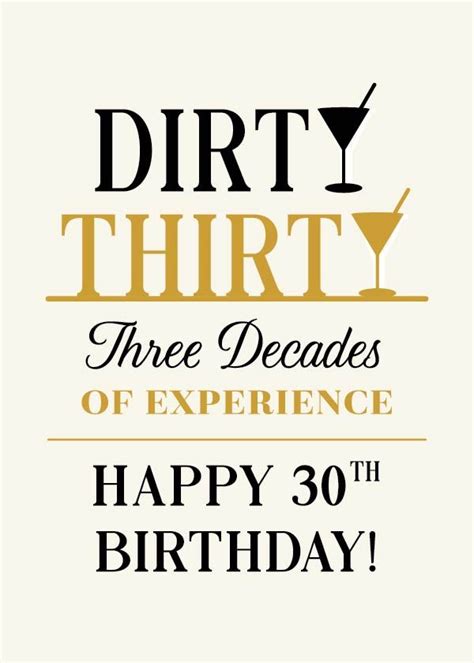 Dirty Thirty 30th Birthday Quotes Dirty 30th Birthday 30th