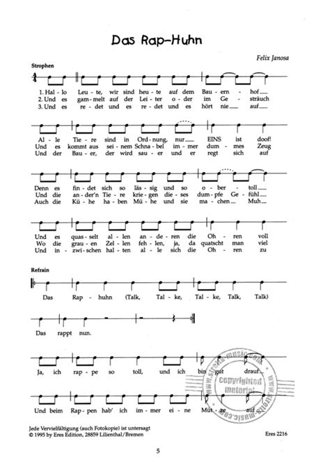 How do i turn in my assignments and discussion boards? Das RAP-Huhn from Felix Janosa | buy now in Stretta sheet music shop