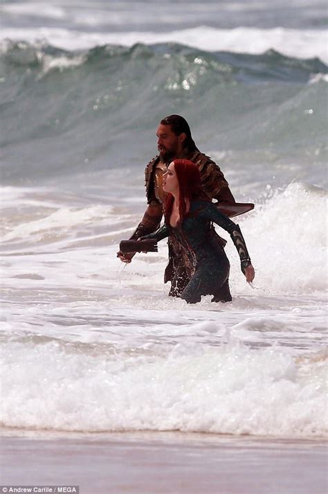 Jason Momoa And Amber Heard Filming For Aquaman Daily Mail Online