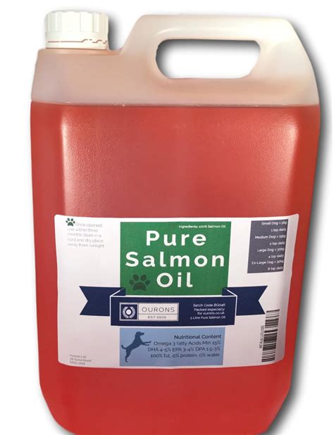 5 Litres Pure Salmon Fish Oil For Dogs Ourons