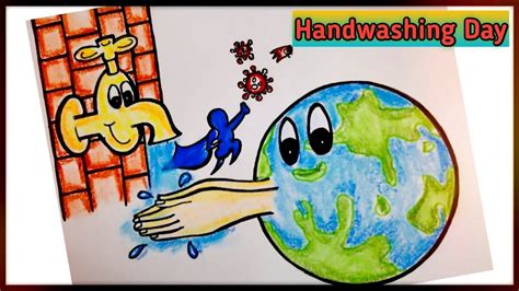 Global Handwashing Day Drawing Handwashing Day Poster Easy Handwash