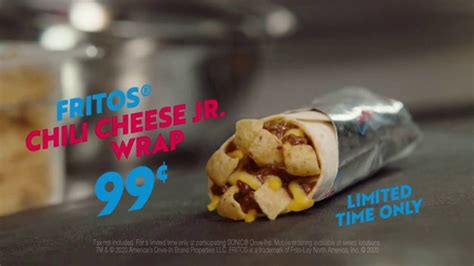 Sonic Drive In Fritos Chili Cheese Jr Wrap Tv Commercial Crunchy