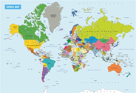 New Highly Detailed Political World Map With All Countries And Their