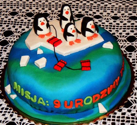 torty moje hobby tort pingwiny z madagaskaru misja urodziny