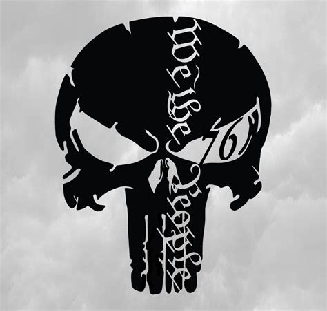 Custom Decal We The People Punisher 76 1776 Comics Etsy