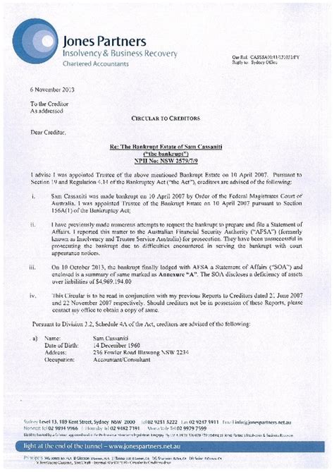 We would like to show you a description here but the site won't allow us. sam cassaniti bankruptcy THe bankrupt estate of sam ...