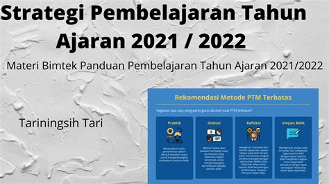 Strategi Pembelajaran Tahun Ajaran 20212022 Cahaya Mentari