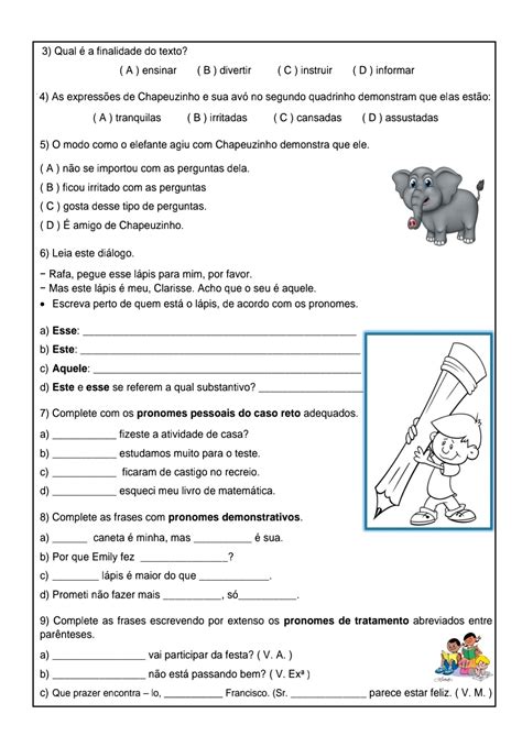 Atividades Pronomes Demonstrativos Ano Recursos De Ensino The Best