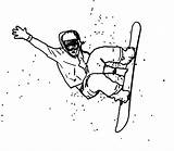 Snowboarding Snowboard Snowboarder sketch template