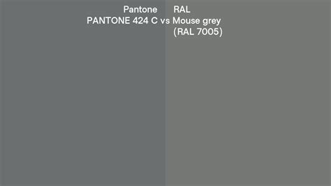 Pantone C Vs Ral Mouse Grey Ral Side By Side Comparison