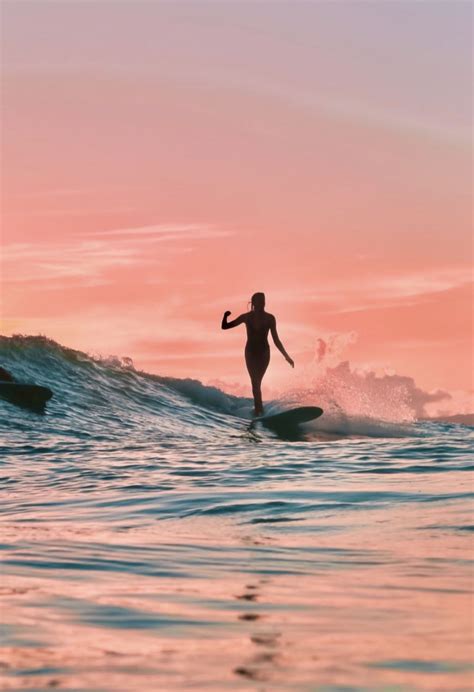 Looking for the best wallpapers? SURFING PINK | Sunset pictures, Surfing pictures ...