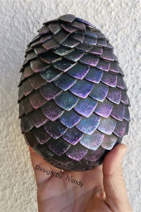 Dragon Egg Dark Rainbow Species Custom Size Dragon Egg Geek Decor