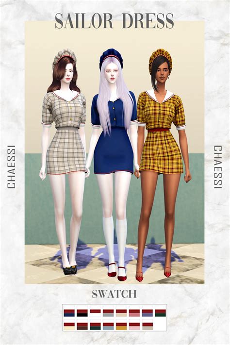 Sailor Dress From Chaessi • Sims 4 Downloads