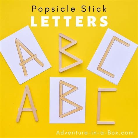 Popsicle Stick Letter Cards Stick Letters Lettering Popsicles
