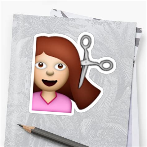 Emoji meaning a person with blond hair, which tends to appear as yellow. "Haircut Emoji" Stickers by akaRozie | Redbubble