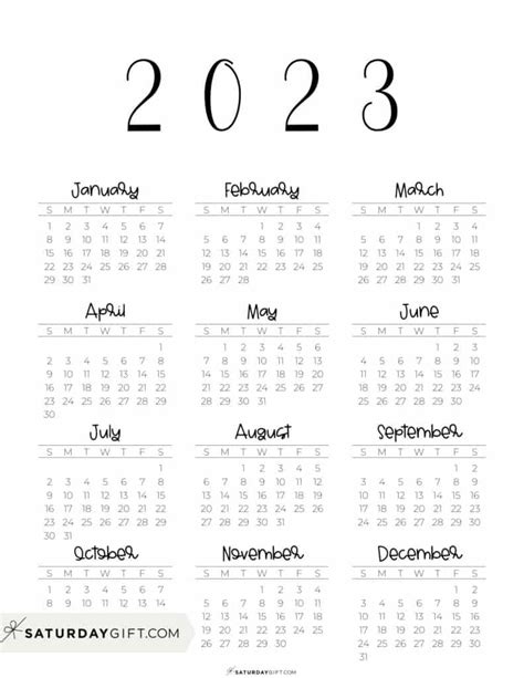 2023 Calendar Templates And Images 2023 Year Calendar Yearly