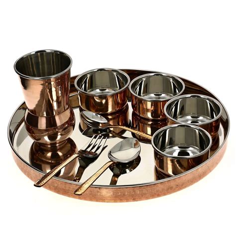 Indian Serving Bowl Copper Dinnerware India Shalinindia Dinnerware Traditional Dinnerware Sets