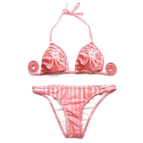 SexeMara 2017 Wanita Digital Printing Baju Renang Seksi Koleksi Pink Es