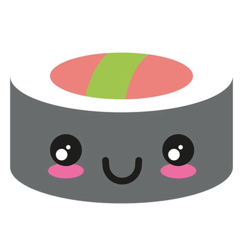 Happy Kawaii Face Sushi Icon Transparent Png And Svg Vector File