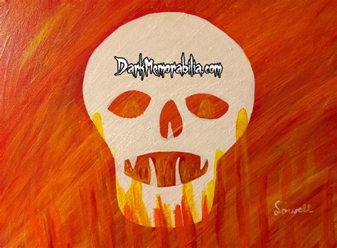 Anthony Sowell Skull Signed Painting Original