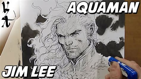 Jim Lee Drawing Aquaman During Twitch Stream Youtube