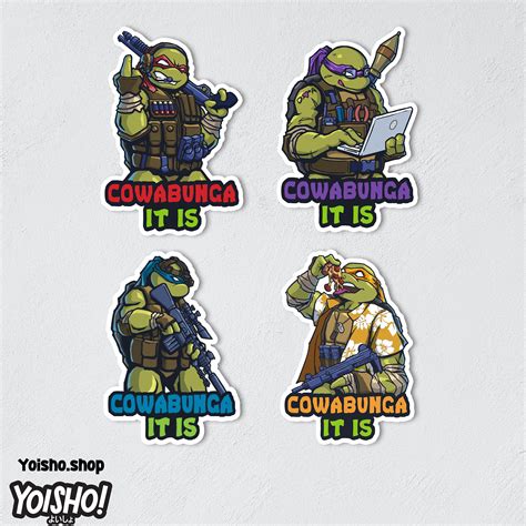 Made Some Teenage Mutant Ninja Turtles Stickers With Guns R Sticker