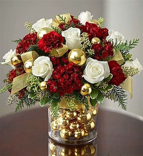43 Exciting Red And Gold Christmas Decor Ideas Christmas Flower