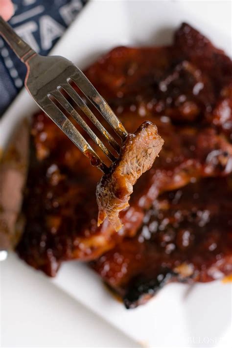 Easy bbq pork chops are quick to prepare when you are short on time, but want a homemade meal for dinner. Baked BBQ Pork Steaks in the Oven | Pork steak, Pork steak ...
