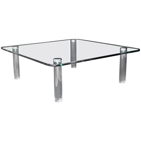 *custom sizing never a problem* hand crafted in the u.s. Large Square Rounded Corners Glass Top Coffee Table on ...