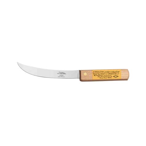 dexter curved boning knife 15cm 6 wide blade beech handle