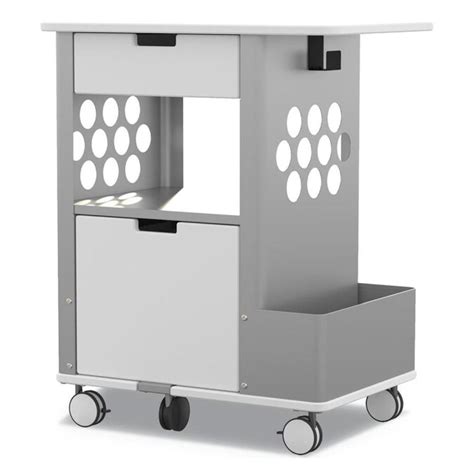 Safco Mobile Storage Cart 28w X 20d X 335h White 150 Lb Capacity In