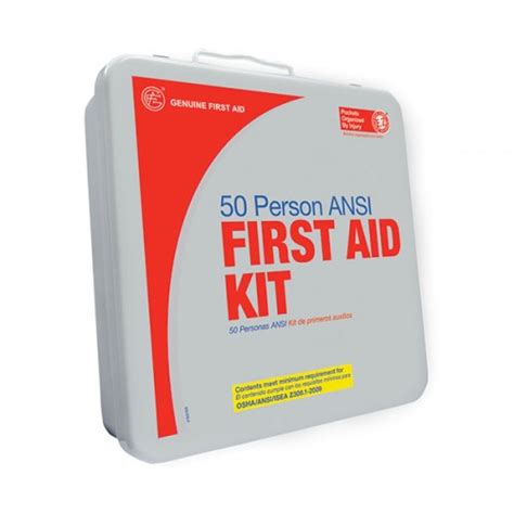 50 Person Ansiosha First Aid Kit Weather Proof Metal Case New