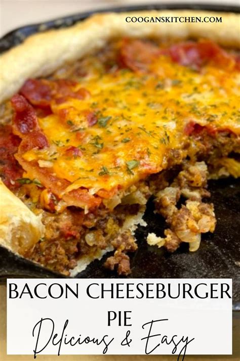 Bacon Cheeseburger Pie With Text Overlay