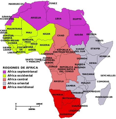 Map Of African Regions Geografia Botsuana História