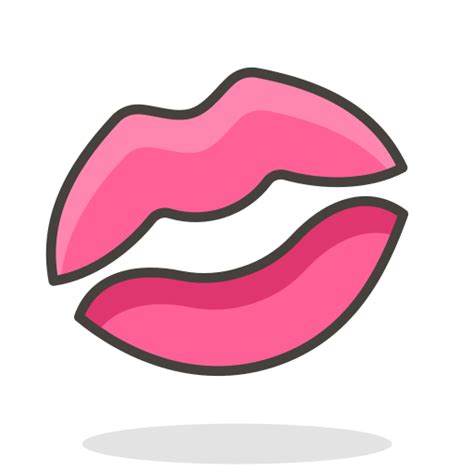 Pink Kiss Lips Emoji