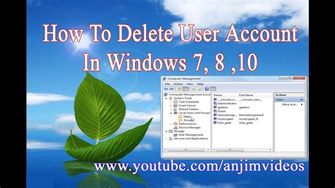 How To Delete User Account In Windows 7810 User Accounts In