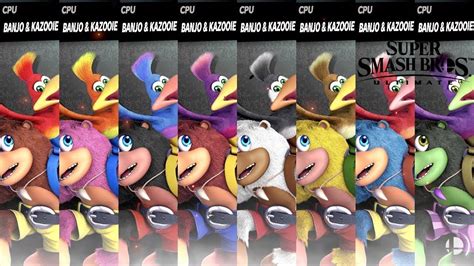 Super Smash Bros Ultimate Reviewing And Rating Banjo Kazooies Colors