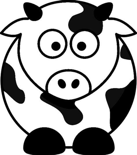 Cartoon Cow Farm Animal Coloring Page Printout Animals