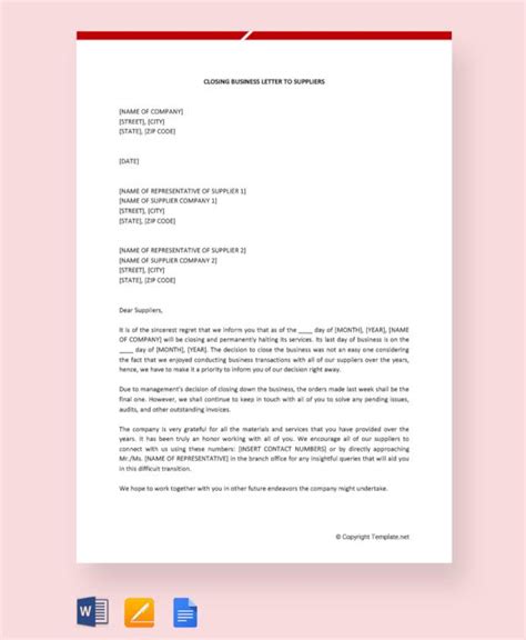Free 13 Sample Closing Business Letter Templates In Pdf Ms Word