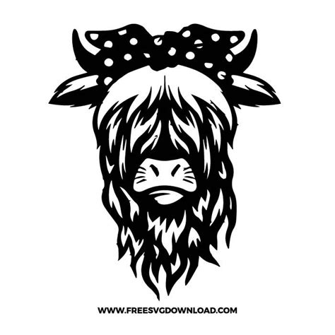 Free 244 Cricut Highland Cow Svg SVG PNG EPS DXF File